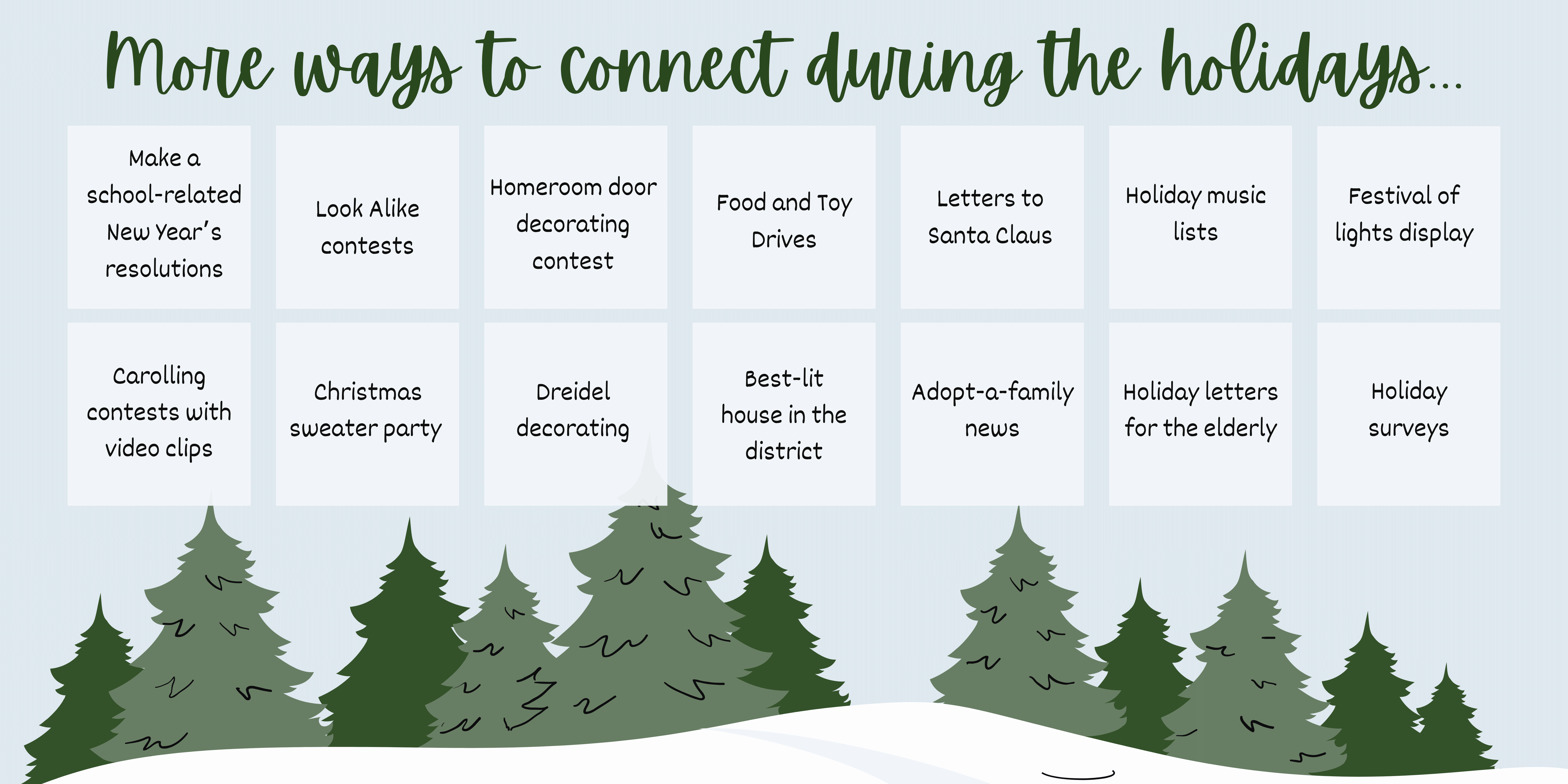 More ways to connect during the holidays...