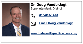 Hudsonville Schools superintendent contact info