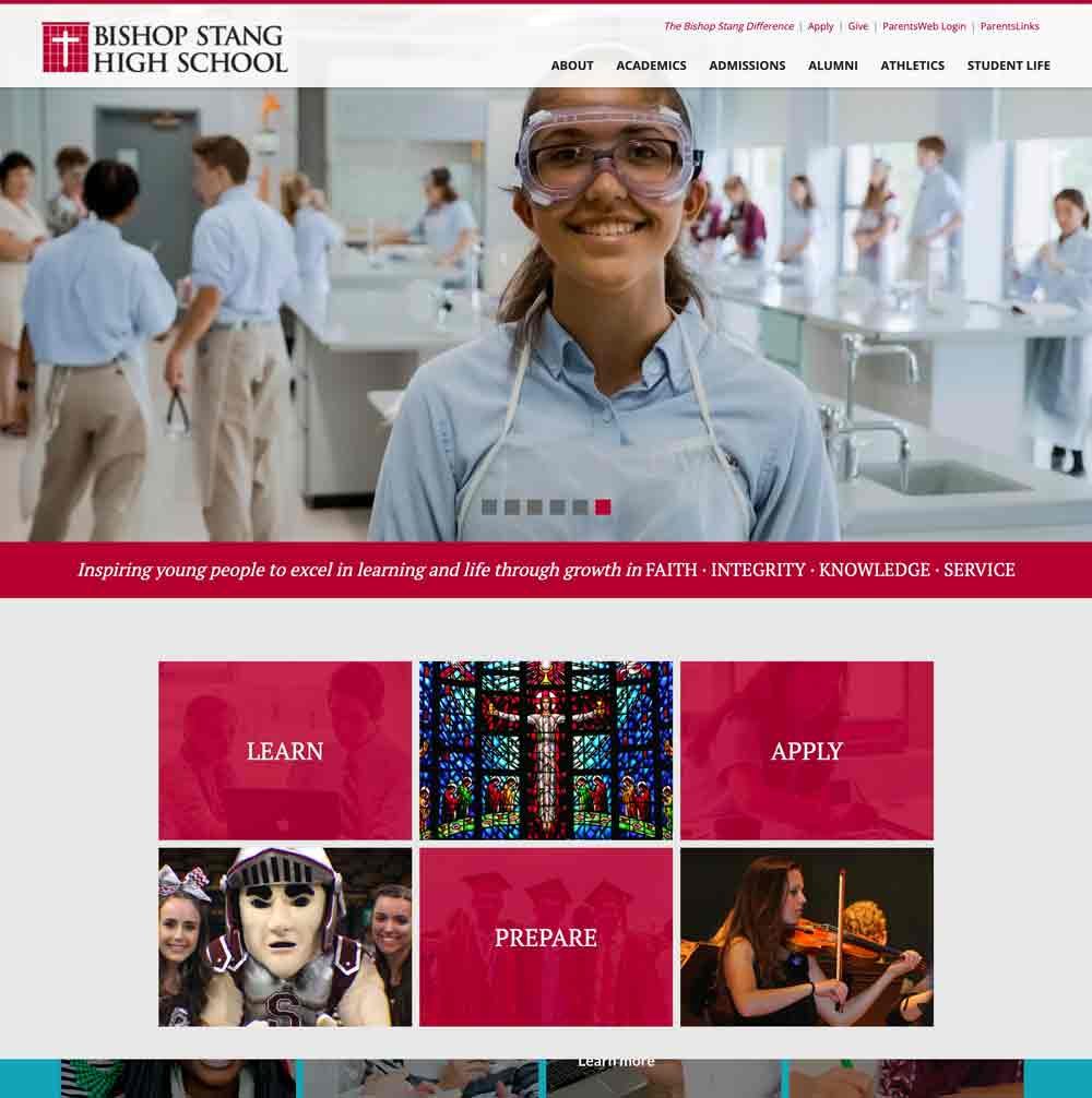 bishop-stang-high-school-website-design